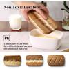 imageDOWAN 65quot Large Butter Dish  Ceramic Butter Dish with Lid for Countertop  White Butter Keeper Holds Up to 3 Sticks  Butter Holder and Container with HighQuality Silicone SealingWhite