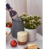imageDOWAN 72 Extra Large Kitchen Utensil Holder  Farmhouse Utensil Holder for Countertop  Ceramic Utensil Crock with Protection Cork Mat  Kitchen Decor ampamp Housewarming Gift GreyGrey