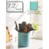 imageDOWAN 72 Extra Large Kitchen Utensil Holder  Farmhouse Utensil Holder for Countertop  Ceramic Utensil Crock with Protection Cork Mat  Kitchen Decor ampamp Housewarming Gift GreyTurquoise