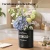 imageDOWAN 72 Extra Large Kitchen Utensil Holder  Farmhouse Utensil Holder for Countertop  Ceramic Utensil Crock with Protection Cork Mat  Kitchen Decor ampamp Housewarming Gift GreyMatte Black