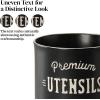 imageDOWAN 72 Extra Large Kitchen Utensil Holder  Farmhouse Utensil Holder for Countertop  Ceramic Utensil Crock with Protection Cork Mat  Kitchen Decor ampamp Housewarming Gift GreyMatte Black