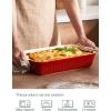 imageDOWAN 8x8 Baking dish Square Baking Pan Ceramic Casserole Dishes for Oven Cake Pan with Handle for Brownie Lasagna Casserole 2 Quart Home Gift Airy BlueRed
