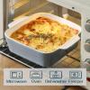 imageDOWAN 8x8 Baking dish Square Baking Pan Ceramic Casserole Dishes for Oven Cake Pan with Handle for Brownie Lasagna Casserole 2 Quart Home Gift Airy BlueAiry Blue