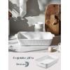 imageDOWAN 8x8 Baking dish Square Baking Pan Ceramic Casserole Dishes for Oven Cake Pan with Handle for Brownie Lasagna Casserole 2 Quart Home Gift Airy BlueWhite