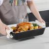 imageDOWAN 8x8 Baking dish Square Baking Pan Ceramic Casserole Dishes for Oven Cake Pan with Handle for Brownie Lasagna Casserole 2 Quart Home Gift Airy BlueBlack