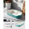 imageDOWAN 8x8 Baking dish Square Baking Pan Ceramic Casserole Dishes for Oven Cake Pan with Handle for Brownie Lasagna Casserole 2 Quart Home Gift Airy BlueBlue