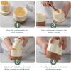 imageDOWAN Butter Crock Butter Dish With Lid For Countertop Butter Keeper with Cork Bottom and Time Record Line Ceramic French Butter Crock with Waterline for Spreadable Butter Home Decor Gift Beige