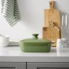 imageDOWAN Casseroles dish with lids Ceramic Baking Dish With Lid Casserole Dishes for oven 16 Quarts Bakeware With Handle Oven Safe for Cooking Dinner Home Gift 8 x 8 Inches Green
