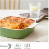 imageDOWAN Casseroles dish with lids Ceramic Baking Dish With Lid Casserole Dishes for oven 16 Quarts Bakeware With Handle Oven Safe for Cooking Dinner Home Gift 8 x 8 Inches Green