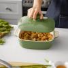 imageDOWAN Casseroles dish with lids Ceramic Baking Dish With Lid Casserole Dishes for oven 16 Quarts Bakeware With Handle Oven Safe for Cooking Dinner Home Gift 8 x 8 Inches Green