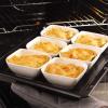 imageDOWAN Creme Brulee Ramekins 6 oz Oven Safe Small Ceramic Square Ramekin Custard Cups Souffle Baking Dish Dipping Bowls Soy Sauce Dish Appetizer Plates Set of 6 White8 oz
