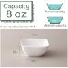 imageDOWAN Creme Brulee Ramekins 6 oz Oven Safe Small Ceramic Square Ramekin Custard Cups Souffle Baking Dish Dipping Bowls Soy Sauce Dish Appetizer Plates Set of 6 White8 oz