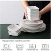 imageDOWAN Creme Brulee Ramekins 6 oz Oven Safe Small Ceramic Square Ramekin Custard Cups Souffle Baking Dish Dipping Bowls Soy Sauce Dish Appetizer Plates Set of 6 White6 oz