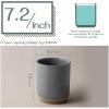 imageDOWAN Kitchen Utensil Holder 72 Large Utensil Crock Cooking Utensil Holder for Countertop TableProtection Cork Mat Heavy Stable Ceramic No Wobbling Easy to Clean Grey