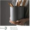 imageDOWAN Kitchen Utensil Holder 72 Large Utensil Crock Cooking Utensil Holder for Countertop TableProtection Cork Mat Heavy Stable Ceramic No Wobbling Easy to Clean Grey