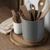 imageDOWAN Kitchen Utensil Holder 72 Large Utensil Crock Cooking Utensil Holder for Countertop TableProtection Cork Mat Heavy Stable Ceramic No Wobbling Easy to Clean Grey