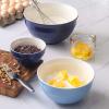 imageDOWAN Mixing bowls 425205 Qt Ceramic Mixing Bowls for Kitchen Large Salad Serving Bowls Nesting Mixing Bowls Set Microwave Safe BlueBlue