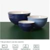 imageDOWAN Mixing bowls 425205 Qt Ceramic Mixing Bowls for Kitchen Large Salad Serving Bowls Nesting Mixing Bowls Set Microwave Safe BlueBlue
