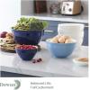 imageDOWAN Mixing bowls 425205 Qt Ceramic Mixing Bowls for Kitchen Large Salad Serving Bowls Nesting Mixing Bowls Set Microwave Safe BlueBlue