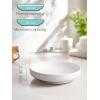 imageDOWAN Pasta Bowls 65 oz Large Salad Bowls Set of 2 10 Serving Bowls for Wedding Ceramic Shallow Bowl Plates Serving Dishes for Entertaining Microwave Dishwasher SafeWhite