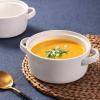 imageDOWAN Soup Bowls with Handles 24 ounces Ceramic Cereal Bowl Set for kitchen White French Onion Soup Crocks Microwave Oven Safe Stackable Soup Mug for Soup Cereal Stew Chilli Set of 4