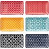 imageDOWAN 8quot Ceramic Salad Plates Set of 6 Colorful Design for Salads Appetizers ampamp Desserts Dishwasher Microwave ampamp Oven Safe  Ideal for Parties and Perfect for Wedding ampamp Mothers Day GiftsVibrant Color