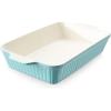 imageDOWAN 8x8 Baking dish Square Baking Pan Ceramic Casserole Dishes for Oven Cake Pan with Handle for Brownie Lasagna Casserole 2 Quart Home Gift Airy BlueBlue