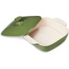 imageDOWAN Casseroles dish with lids Ceramic Baking Dish With Lid Casserole Dishes for oven 16 Quarts Bakeware With Handle Oven Safe for Cooking Dinner Home Gift 8 x 8 Inches Green