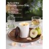 imageDOWAN Ceramic Jar Wood Wick Scented Candle for Women 8Oz White Soy Wax ampamp Beeswax Essential OilBased Fragrance  only 135 PiecesWater Lily Pear