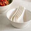 imageDOWAN Soup Spoons Set of 6 Ceramic Chinese Soup Spoon Asian Soup Spoons White Japanese Spoon Large for Ramen Pho Wonton Dumpling Miso Deep Oval Hook DesignWhite